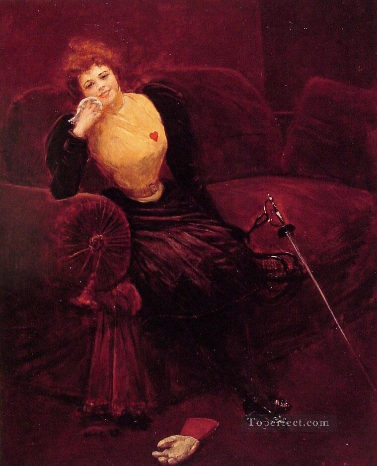 Une escrimeuse woman fencer Jean Beraud Oil Paintings